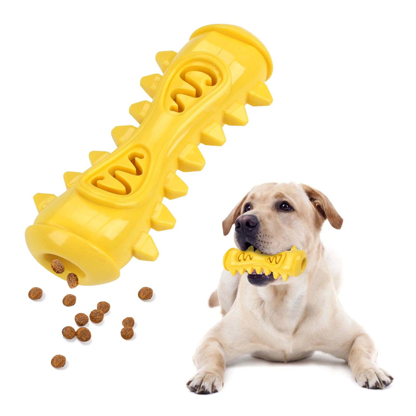 

Bone shape Dog Chewing Toys Teeth Grinding Toys Food Leaker Teeth Cleaning Bite-resistance Interactive Training Pet Supplies