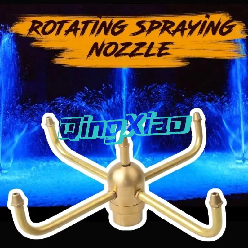304 Stainless Steel Rotating Fountain Nozzle Automatic Spray Head For Garden Square Pond Lake Pool Water Feature Decoration