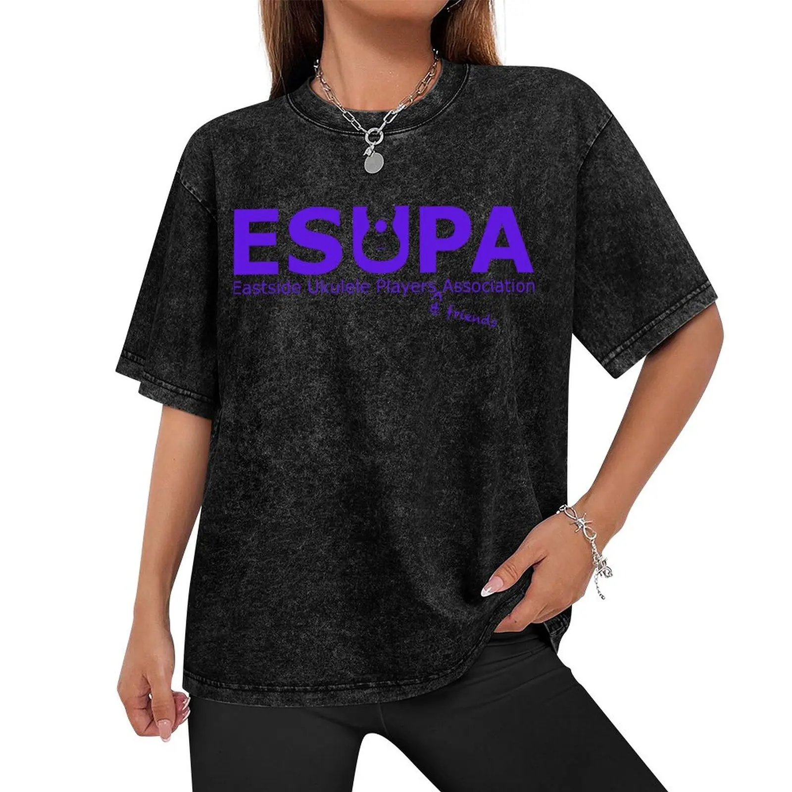 ESUPA purple logo on light shirts T-Shirt rapper graphic tees quick-drying football t shirt blue lock mens fashion