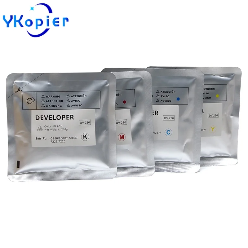 

DV226 Developer Powder For Konica Minolta Bizhub C256 C266 C287 C367 C7222 C7226 CMYK Developer