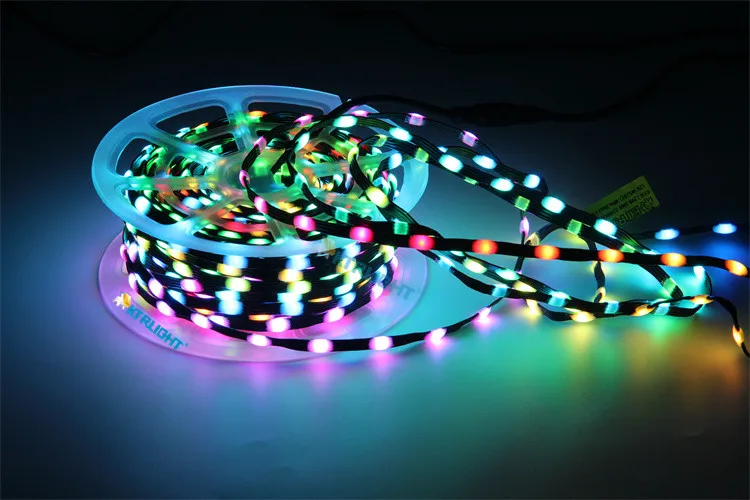 DC5V/12V 1000 Pixels WS2811 LED Seed Pixel String Light RGB IC Addressable Full Color IP68 3Pin Wire 1.5cm-10cm Pitch