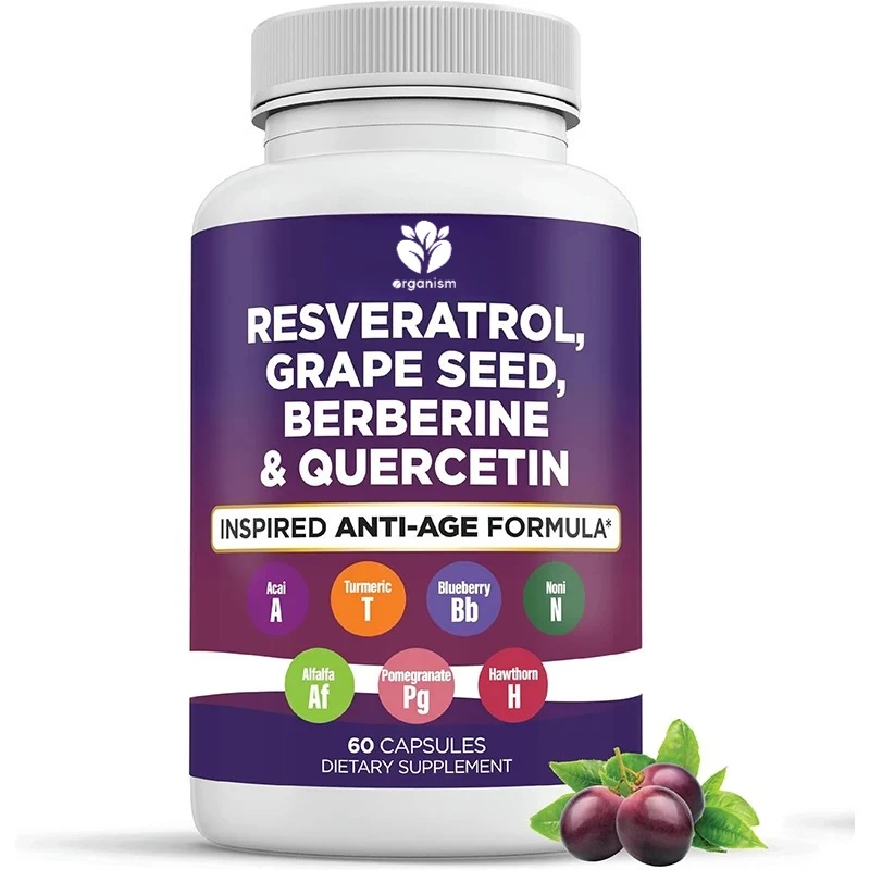

Resveratrol, Berberine, Grape Seed Extract, Quercetin (including Nori Fruit Extract), N-acetylcysteine (60 capsules)