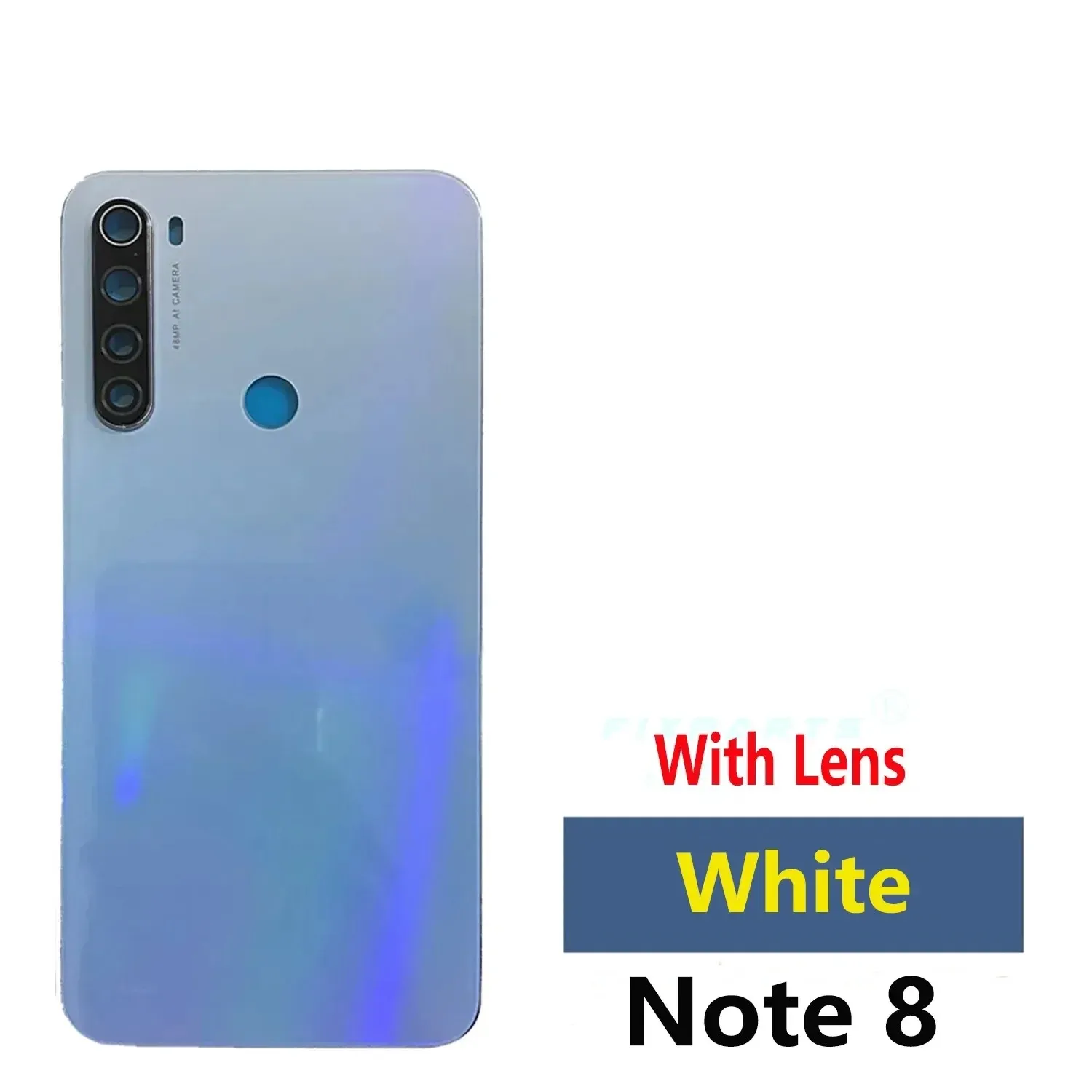 For Xiaomi Redmi Note 8 Pro Back Battery Cover Note8 Rear Housing Door Glass Panel Replacement For Redmi Note 8T Battery Cover