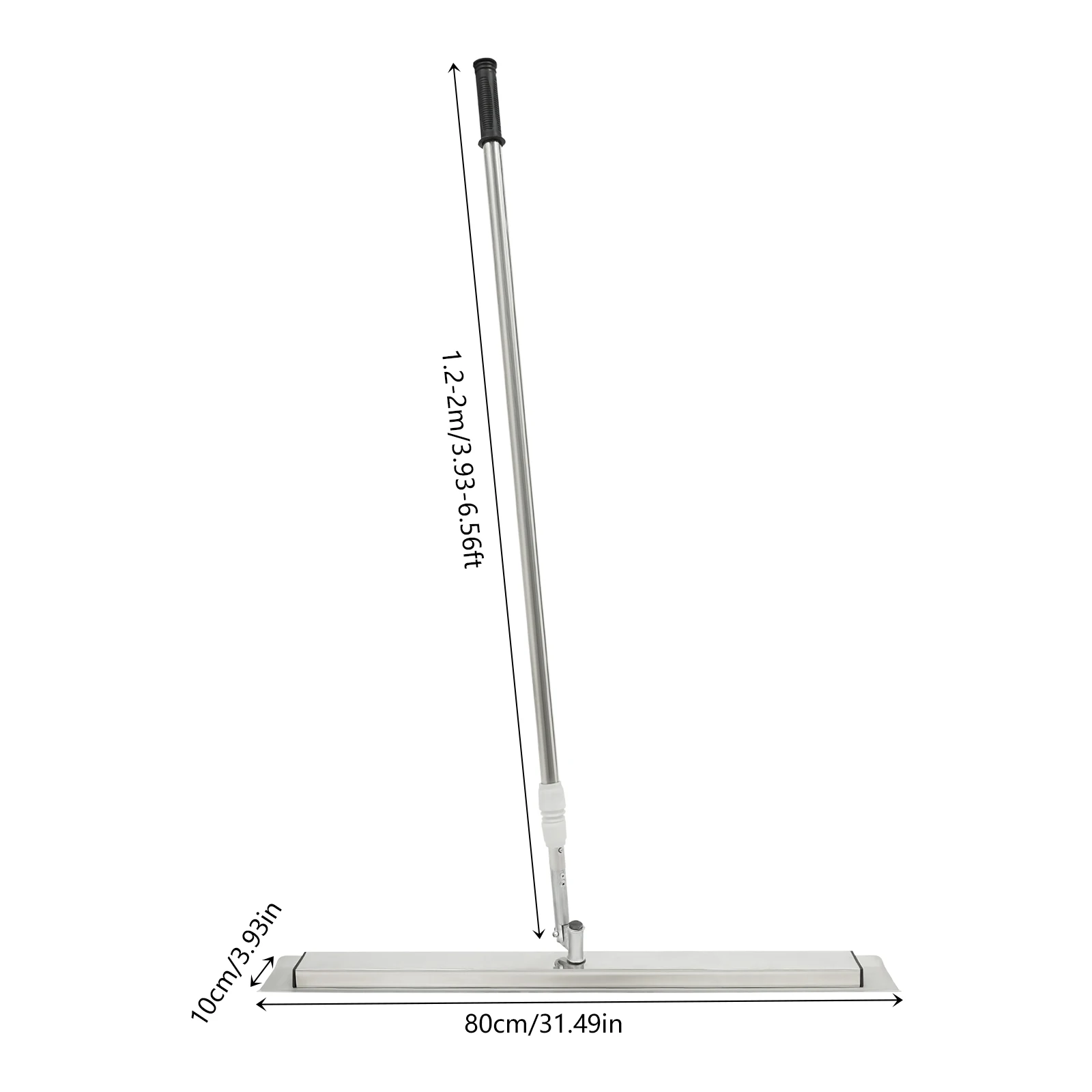 Большой шпатель для бетона с нейлоновой полировкой. Регулируемая телескопическая штанга 360°. °   Вращение для разглаживания цементной плотины дорожного домика