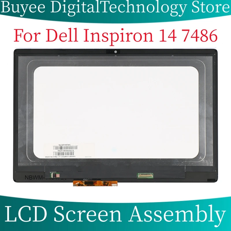 

Оригинальный 14-дюймовый ЖК-дисплей для ноутбука Dell Inspiron 14 7486 FHD 1920*1080, светодиодный ЖК-дисплей с сенсорным экраном, сборка Digitier