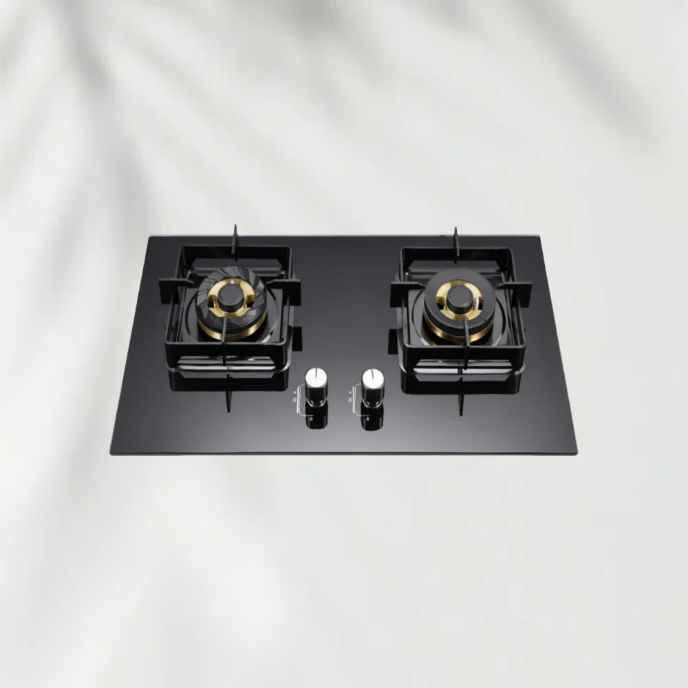 高効率強化ガラスパネルスマートビルトインテーブルガスコンロ（家庭用キッチン向け）