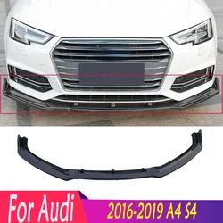 아우디 2016-2019 A4 S4 B9 8W 고품질 자동차 앞 범퍼 립 스포일러 스플리터 디퓨저 개조 A4 TFSI TDI S4 바디 키트