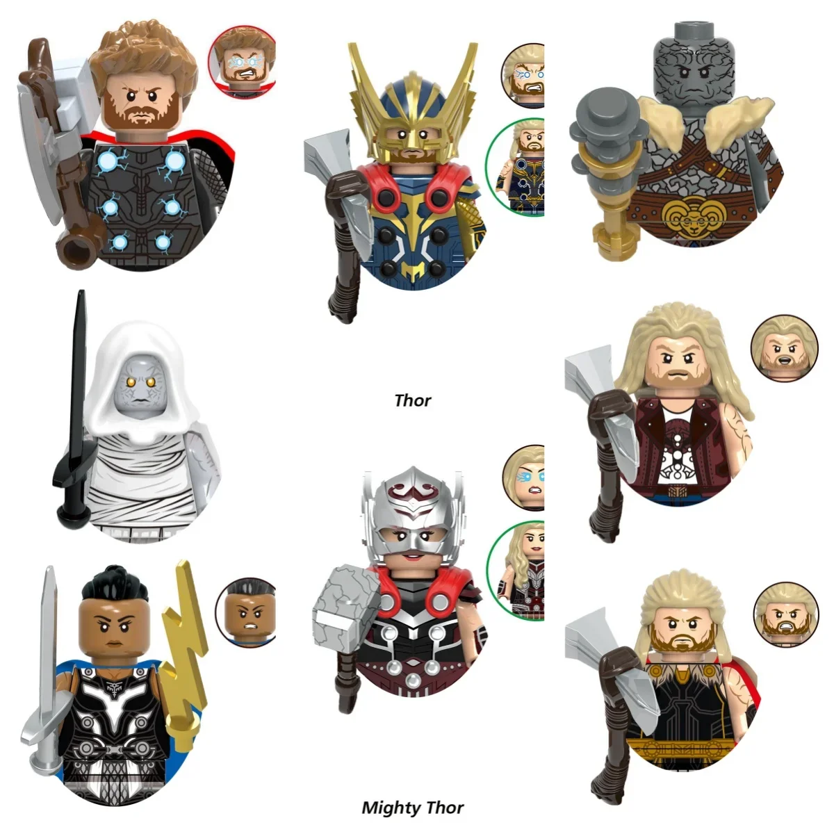 Heißes Spielzeug neues Wunder Superheld Thor Puzzle montieren Spielzeug Mini Action figur Bausteine für Party geschenke