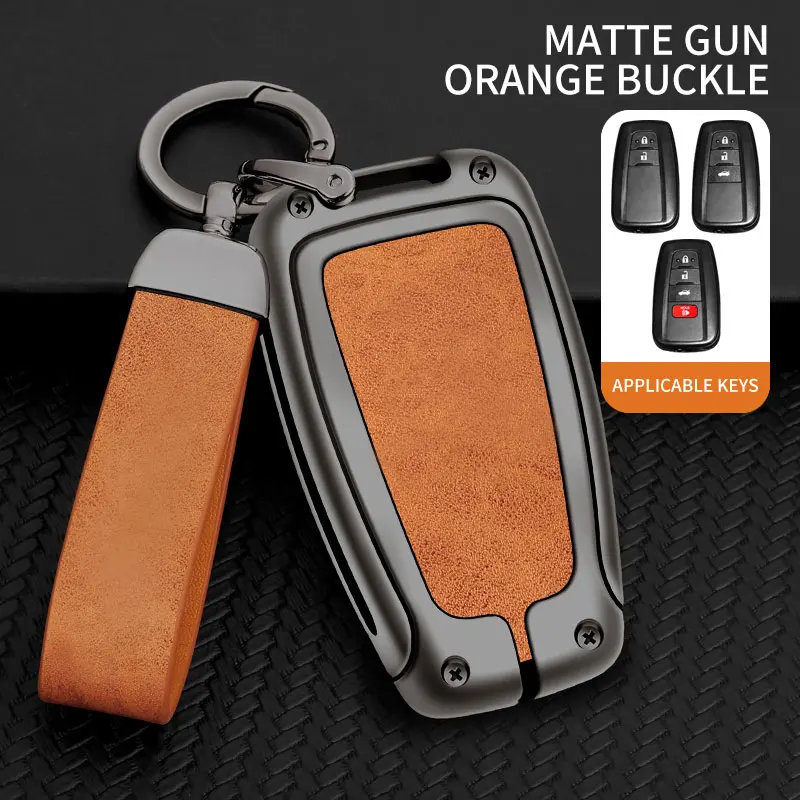 Car Key Case Bag Cover Shell For Toyota CHR Prado 2017 2018 Prius Camry Corolla RAV4 2017 2018 2019 2020 Protector Accessories
