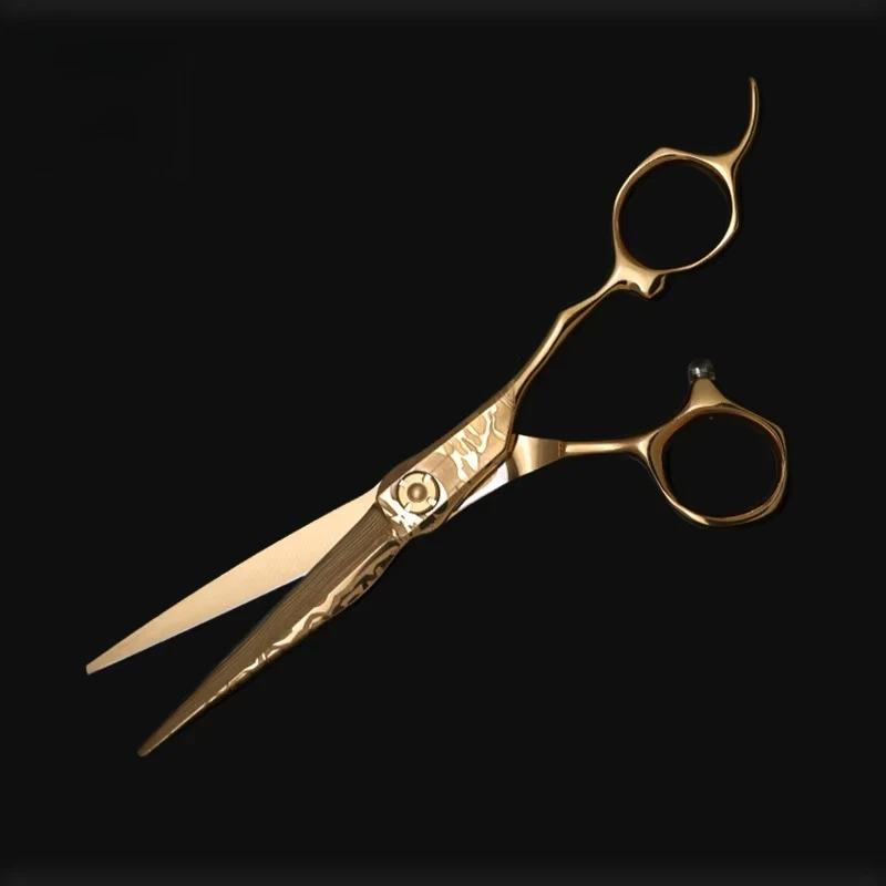Barber Scissors 6.0 Inch Gold Pattern Shears Professional Salon Hair Cutting Scissors