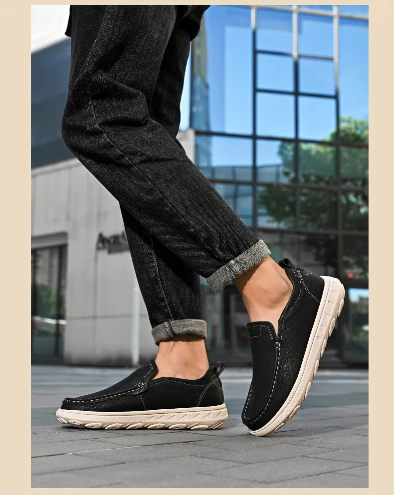 Neue Leder männer Müßiggänger Luxus Männer Casual Schuhe Mode Leichte Fahren Schuhe Atmungsaktive herren Schuhe Handgemachte Flache Schuhe – Detail 16