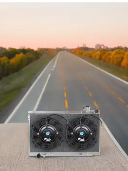 Radiatore in alluminio a 2 file + ventole per Nissan Skyline V35 350GT AT MT 2004-2007 12 best sales skyline 350gt - №3