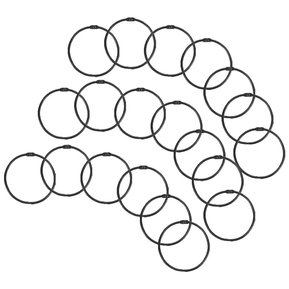 

20 Pcs Metal Shower Curtain Rings Round Hooks Curtain Metal Ring Install Bathroom Rod Accessories