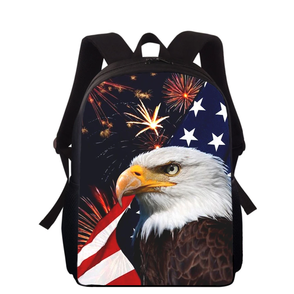 eagle painting 16" 3D Print Kids Backpack Primary School Bags for Boys Girls Back Pack Students School Book Bags