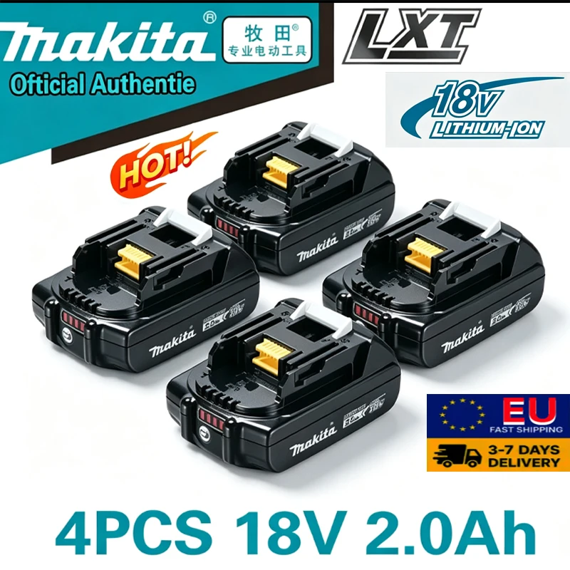 Nuova Batteria Makita BL1860 18V 2Ah per Utensili Elettrici, Sostituzione Li-Ion LXT BL1850 BL1840 per Avvitatore 18V con BMS TPCE