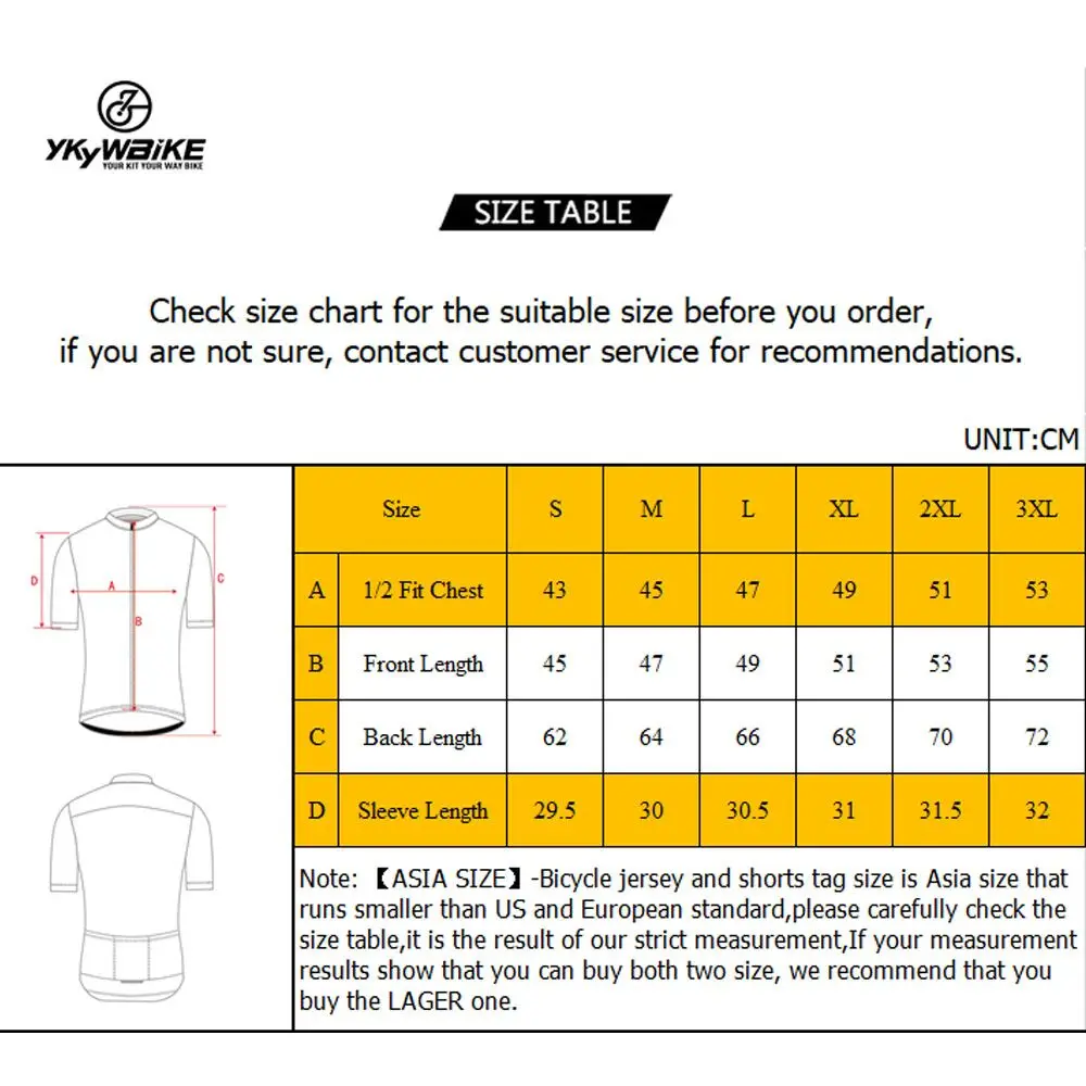 YKYWBIKE 50 % Big Saves Discount Zone Radtrikot Rennrad-Shirt Fahrradbekleidung Reitshirt Pro Mann und Frau – Detail 7