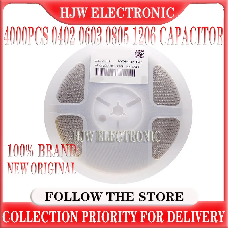 

4000pcs 0402 0603 0805 1206 capacitor 100nf 104 x7r 104 50v smd capacitor full reel 10%