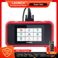 LAUNCH X431 CRP123E V2.0 4 System Diagnostic Tool ABS SRS ENG AT 7 Resets Full OBD2 Functions Battery Test Lifetime Free Update