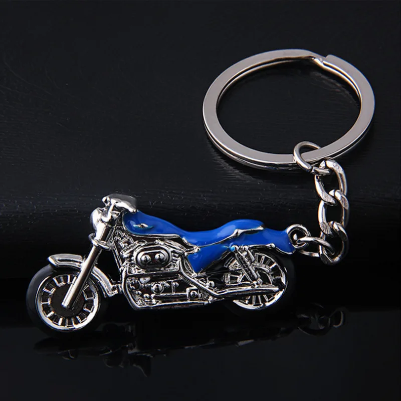 Shiny New Mountain Motorcycle Keychain 3D Cool Motorbike Helmet Keyring Car Key Pendant Bag Charm Accessories Key Chain For Man