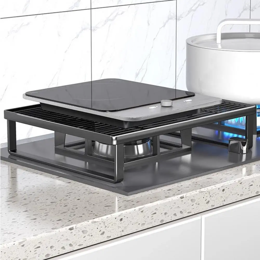 Induction Cooker Stand Stove Stand Gas Stove Rack Induction Cooker Bracket Solid Metal Structure Storage Organizer with Strong