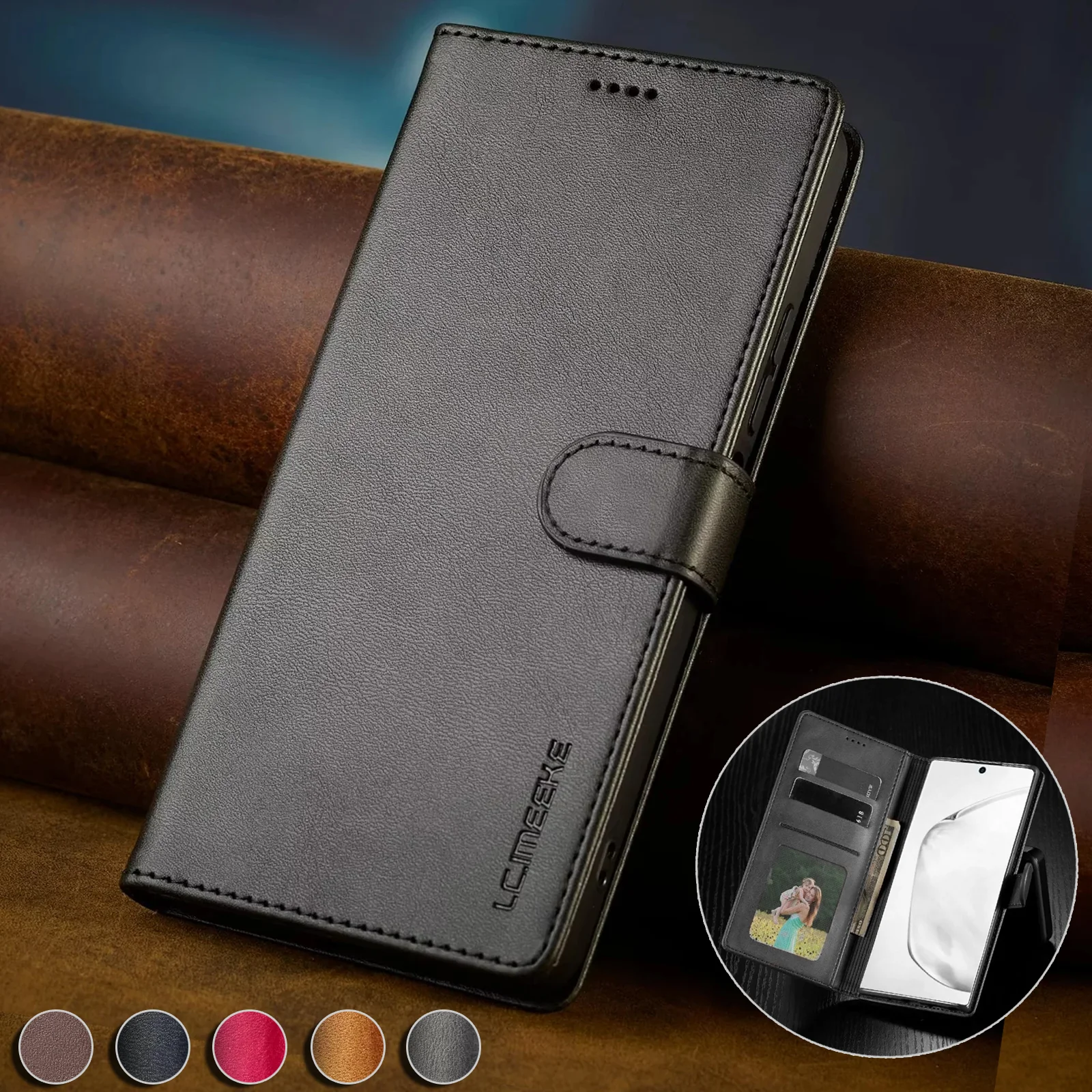 Business Leder Flip Handyhülle für XiaoMi 15T 15TPro 12T 13T 14T Pro Poco C75 C65 C61 X7pro X6 Pro X5pro M6pro 4G Wallet Cover