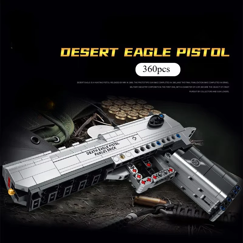 Ensemble de blocs de construction de odormilitaire, série Desert Eagle M1911, AWM, peut tirer des briques, jouet pour enfants, cadeaux pour garçons