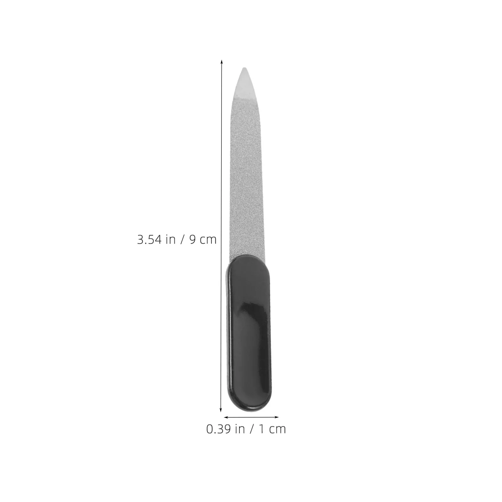 48Pcs Stainless Steel Nail Files Double Sided Metal Nail Tool Black Portable Reusable Fingernail Toenail File for Home Travel