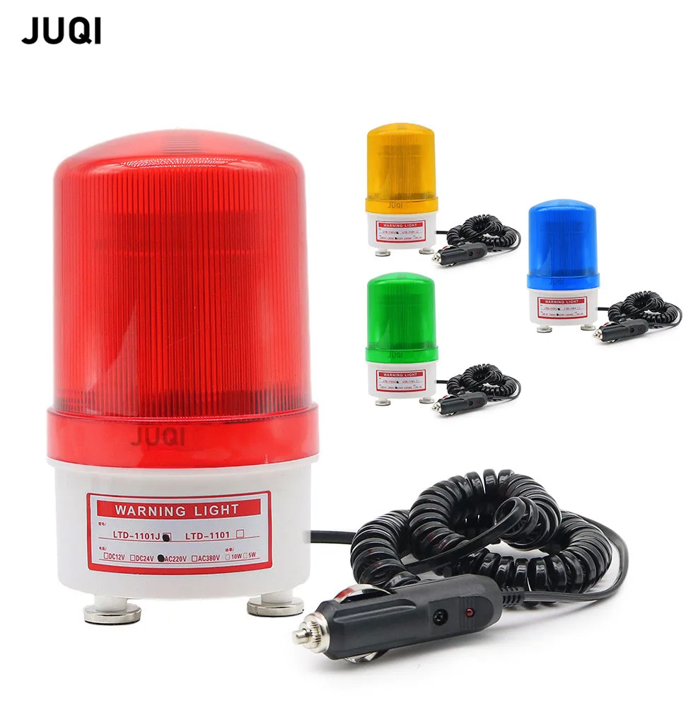 

New LED-1101 strobe Alarm Lamp 12V, 24V With cigarette lighter rotating warning light, strong magnetic base installation alarm