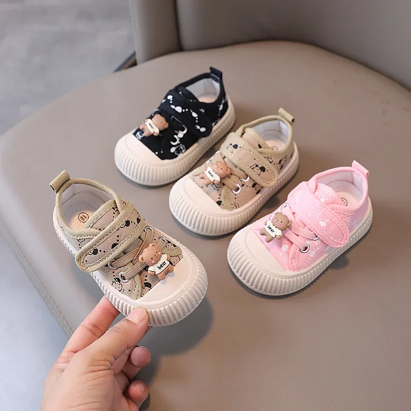 Chaussures coordonnantes à semelle souple pour enfants, chaussures en toile pour enfants, chaussures de planche respirantes, baskets pour filles, printemps, automne