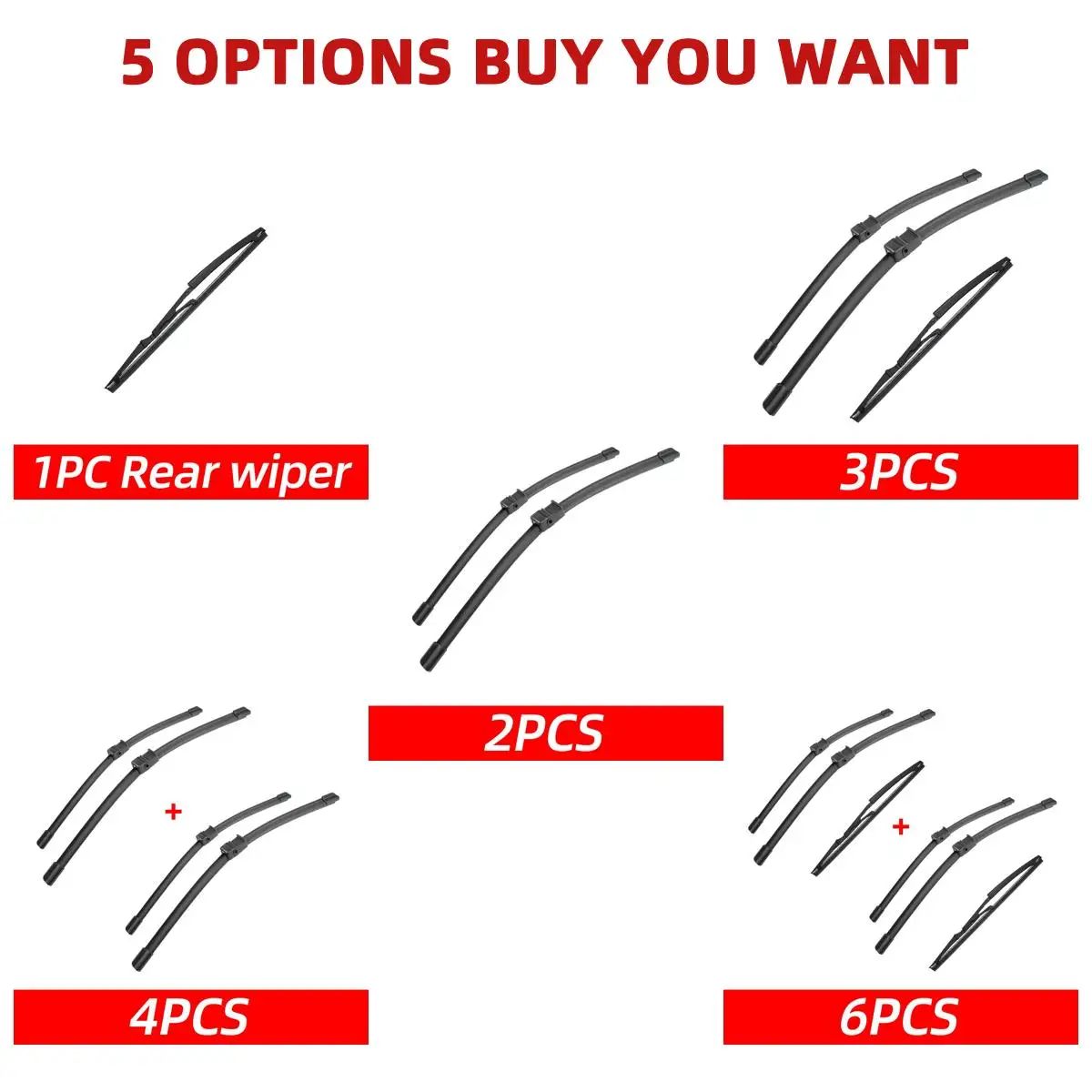 1/2/3/4/6 قطعة ممسحة السيارة ل ألفا روميو 147 937 2005-2010 الجبهة الخلفية ممسحة شفرات فرش القاطع اكسسوارات السيارات 2007 2008 2009