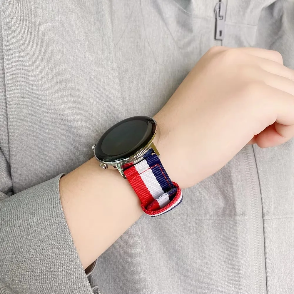 22 مللي متر حزام النايلون لساعة هواوي 5/GT6-5-4-3 46 مللي متر الرياضة استبدال سوار لهواوي ساعة GT6-5-3 برو 46 مللي متر الفرقة اكسسوارات