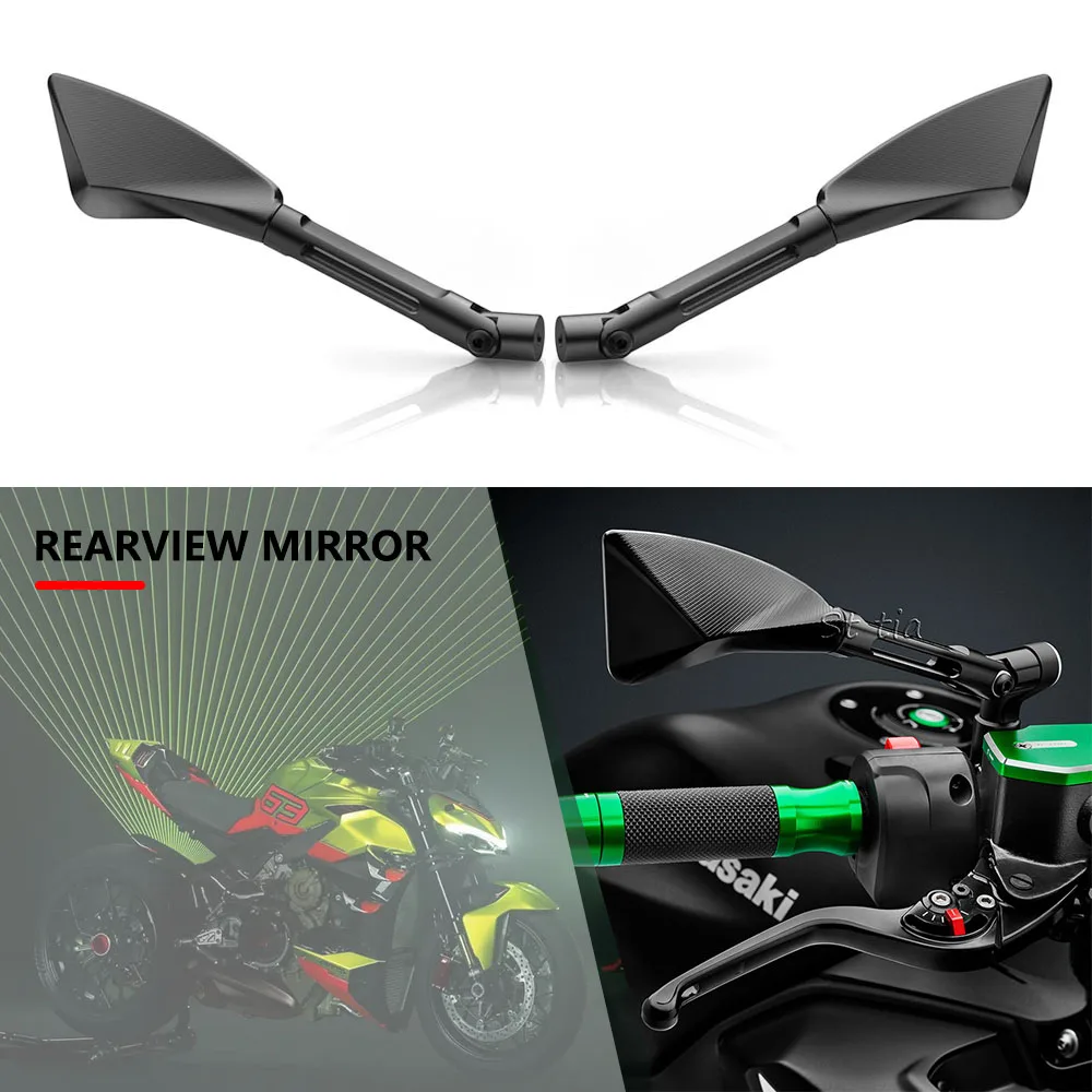 

New Motorcycle Black Silver Rearview Mirror Aluminum Rear View Mirrors For Ducati Streetfighter V4 S V4S STREETFIGHTER V2