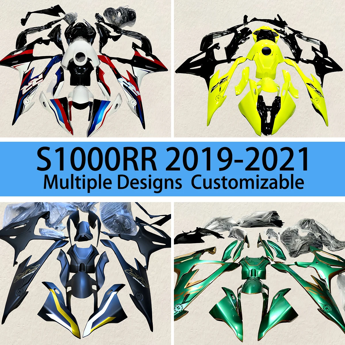 

Chinese Fairing Kit for BMW S1000RR 2019 2020 2021 Free Custom Motorcycle Parts Bodywork Set Fairings S1000 RR