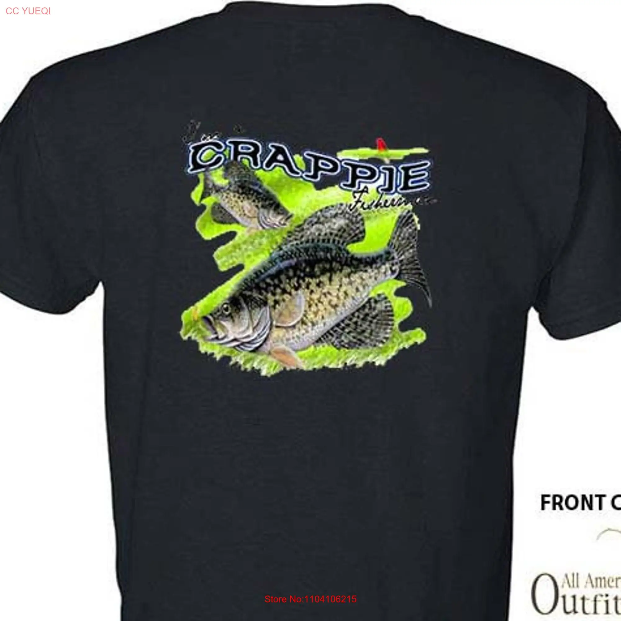 T Shirt I'M A CRAPPIE FISHERMAN Fishing Crappy Fish Sportsman Sport long or short sleeves