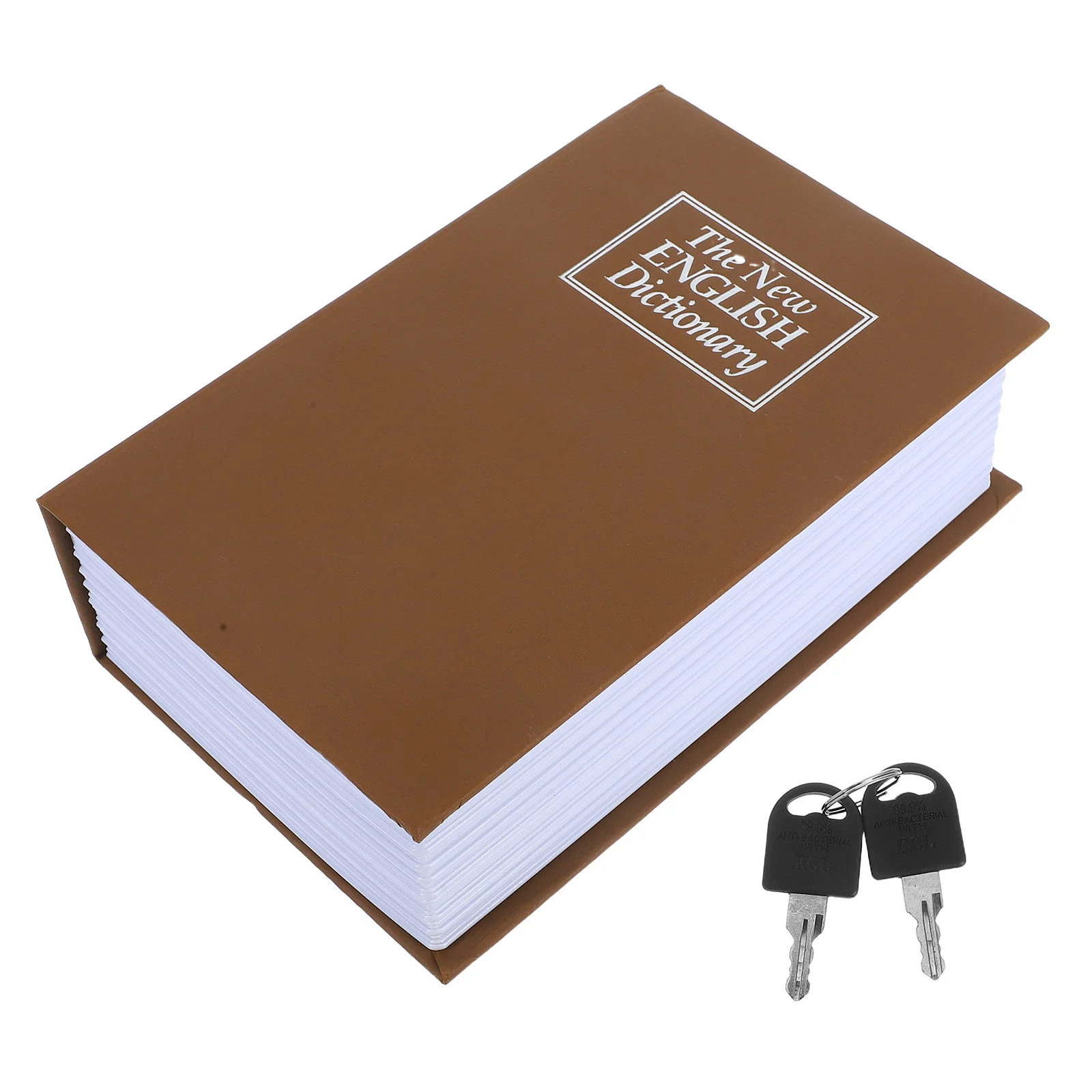 

Faux Book Storage Box Key Lock Hidden Decorative Book Safe Secret Storage Container for Cash Valuables Home Office