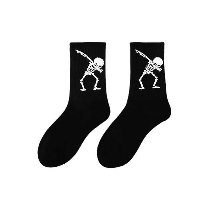 Skeleton Astronaut Halloween Socks Cotton Hip-hop Female Sports Socks High Quality Harajuku Cool Funny Socks for Men Women