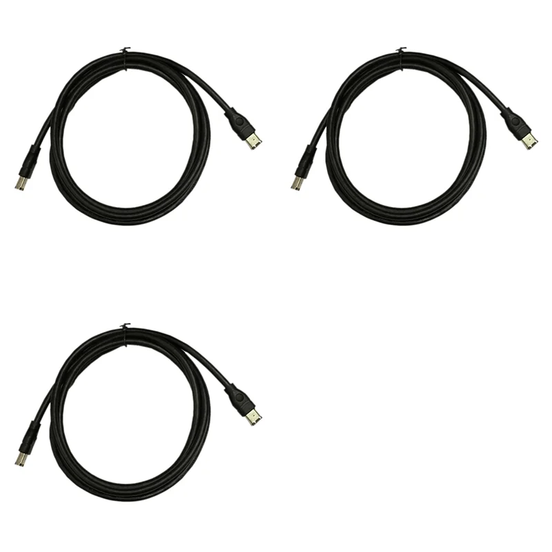

EF-3X Black IEEE 1394 Firewire 400 To Firewire 400 Cable, 6 Pin/6 Pin Male / Male - 10 FT