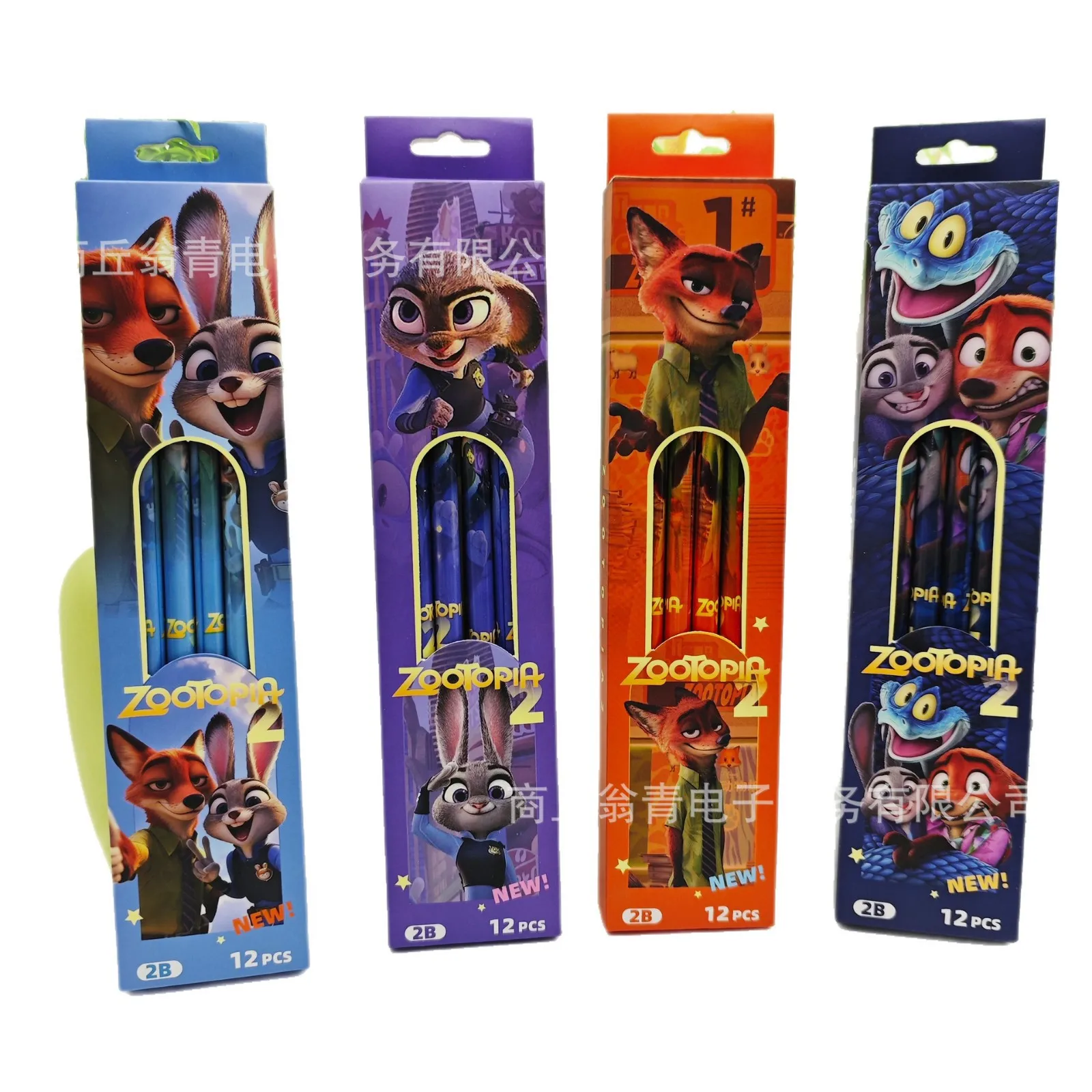 12/48pcs For Zootopia2 Pencil  HB 12pcs Boxed Pencil Drawing Pencils with Eraser Pencils for Children's School Supplies Gift
