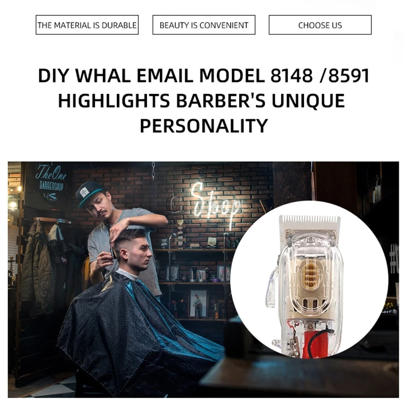 フルハウジングコンボ、wahl 5 スター マジック クリッパー コードレス用の完全なシェル クリッパー カバー # 8148、ワールデザイナーコードレス用 # 8591