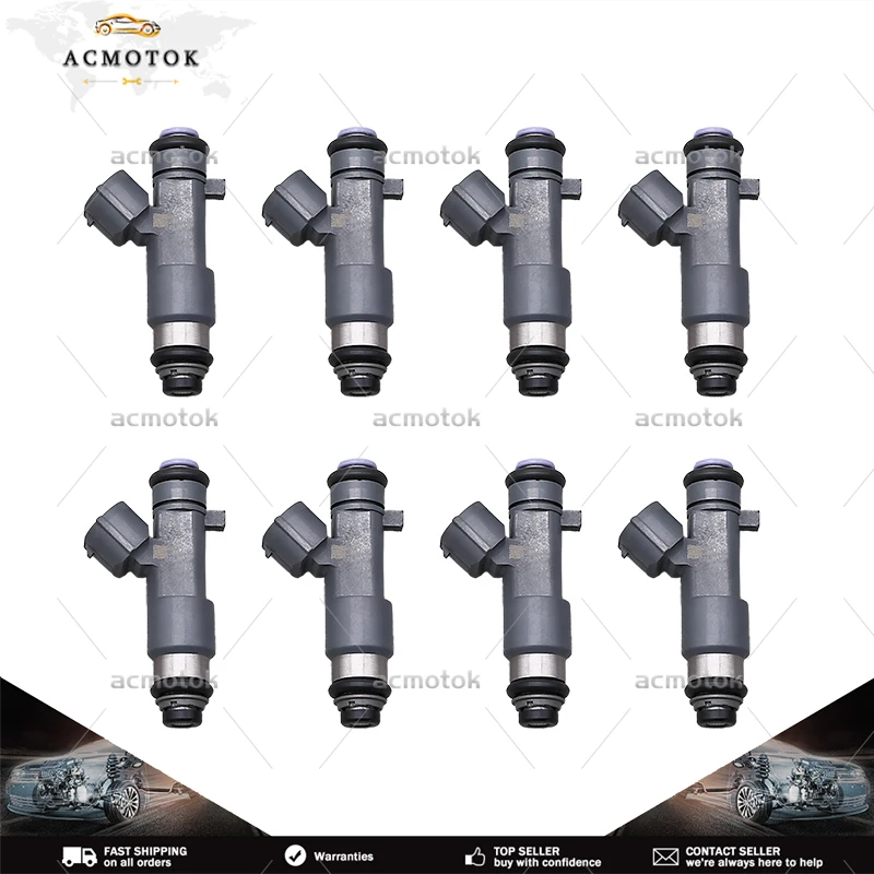 

Set Of 8 16600-ZH00A 16600ZH00A New Fuel Injectors For 2005-2007 Nissan Titan 5.6L V8