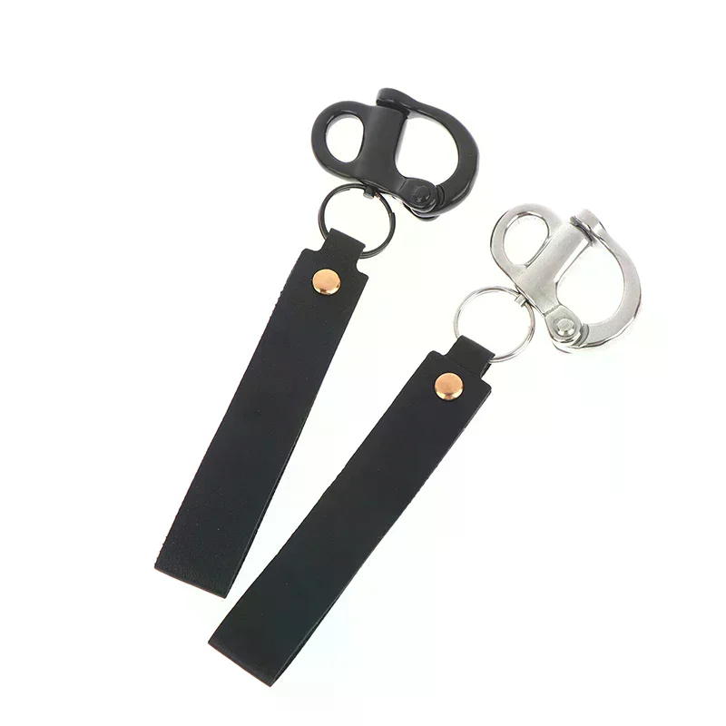 316 Stainless Steel Quick Release Clip Swivel Shackle Shackle With Leather Handle For Mask Firefighter Rigging Accessory