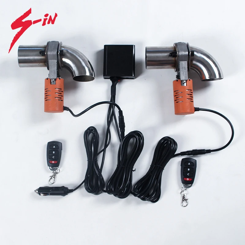 Top sale SS304 2 in 1 series electric exhaust cutout auto valve kit with remote control