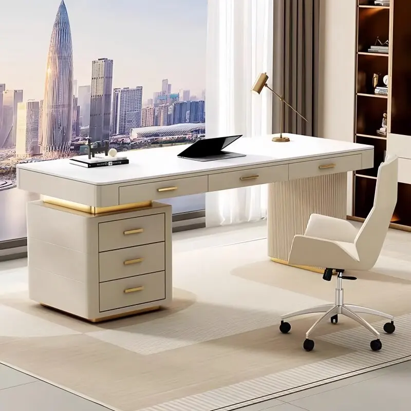 

Drawer Multifunctional Office Desk Luxury Design Storage Computer Office Desk Executive Standing Mesas Escritorio Home Furniture
