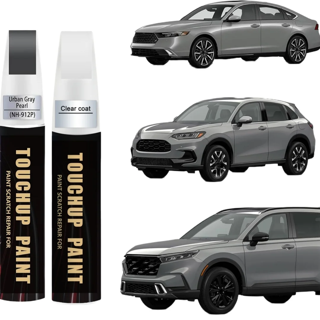 Urban Gray Pearl NH-912P for Honda Touch Up Paint Kit[2K Clear Coat Included],Exact Color Match Touch Up Paint
