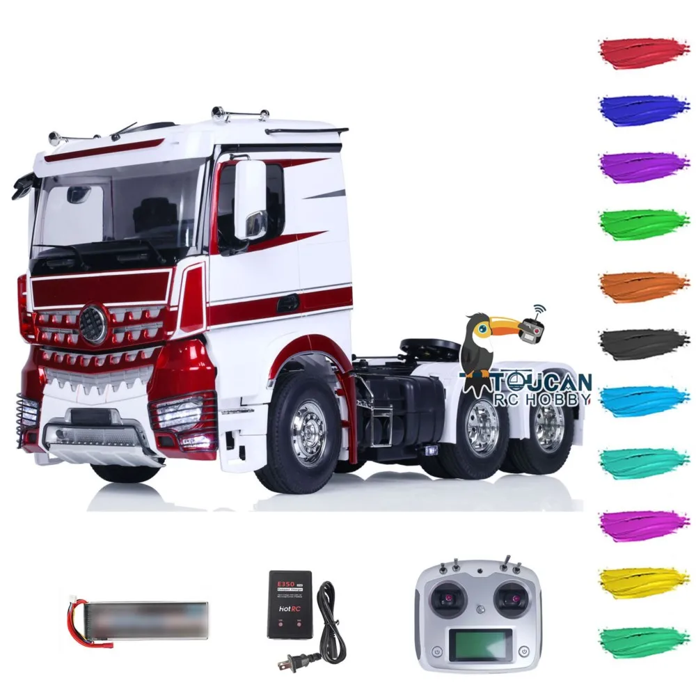 1/14 6x4 RTR RC Ciężarówka Traktor 3363 Zdalnie Sterowany Samochód Radiowy z Dźwiękiem i Światłami TOUCAN DIY Model do Samodzielnego Malowania i Montażu dla Dorosłych