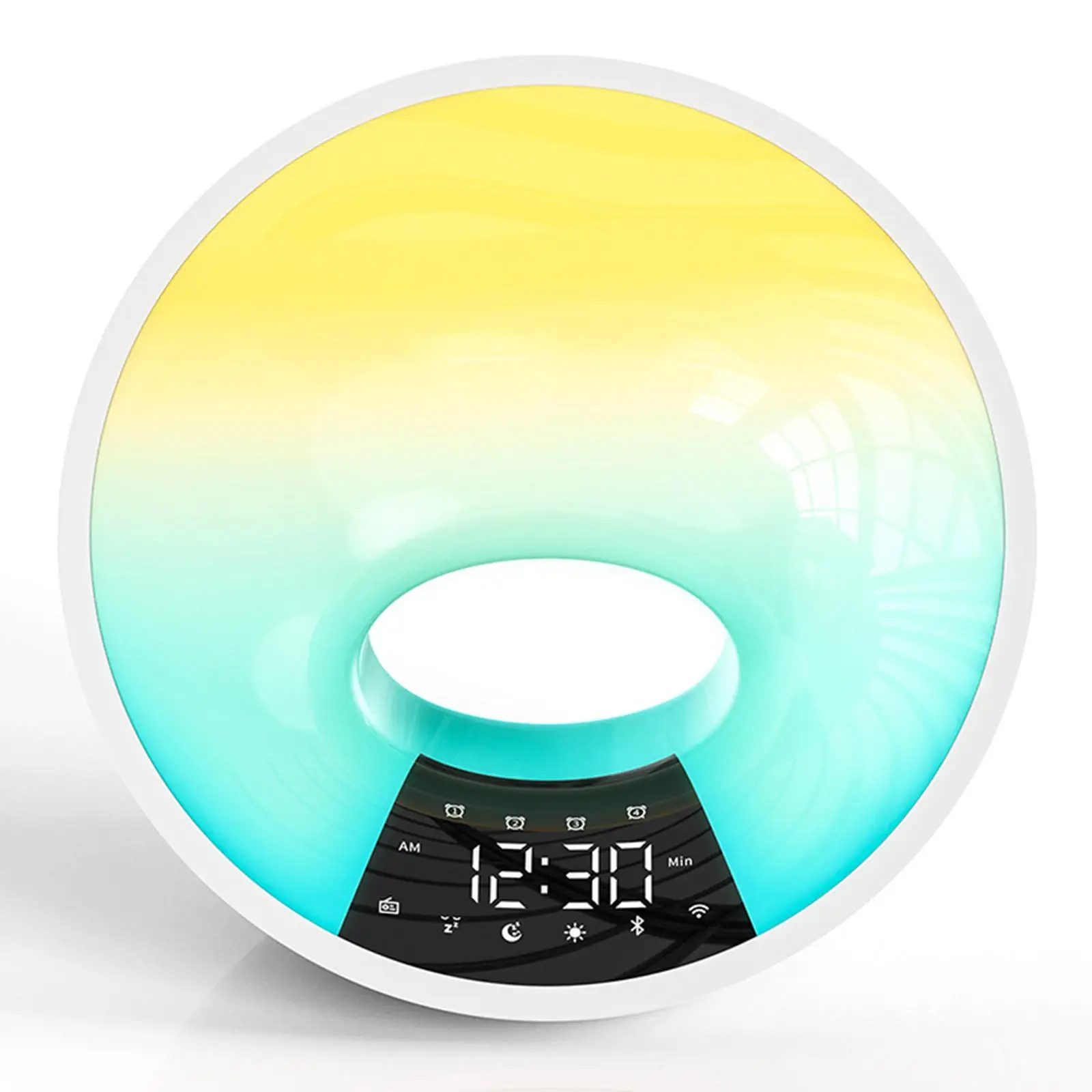 LED Wake Lights Touch Led Nightlight Sunrise Simulation Alarm Clock for Dining Room Dormitory Hotel NightStand Office