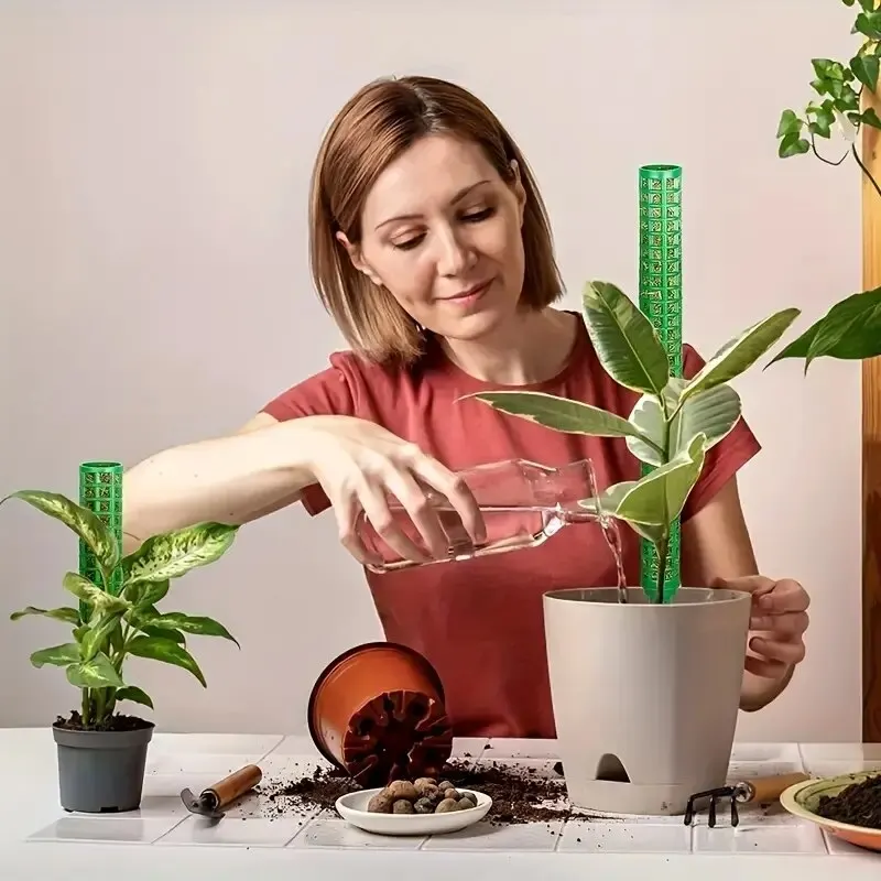 2 Plastic Moss Poles, Plant Stakes for Indoor Plants, Moss Poles for Monstra Plants, and Water Moss Poles