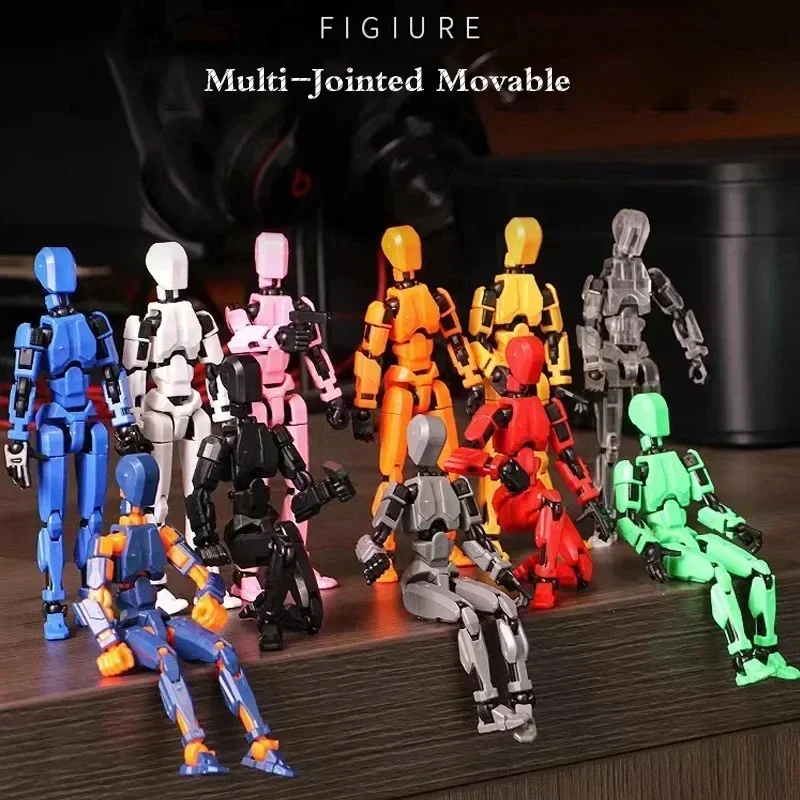 Multi-Jointed Movable Shapeshift Robot 2.0 3D Printed Mannequin Dummy 13 Action Figures Toys Kids Adults Parent-children Games