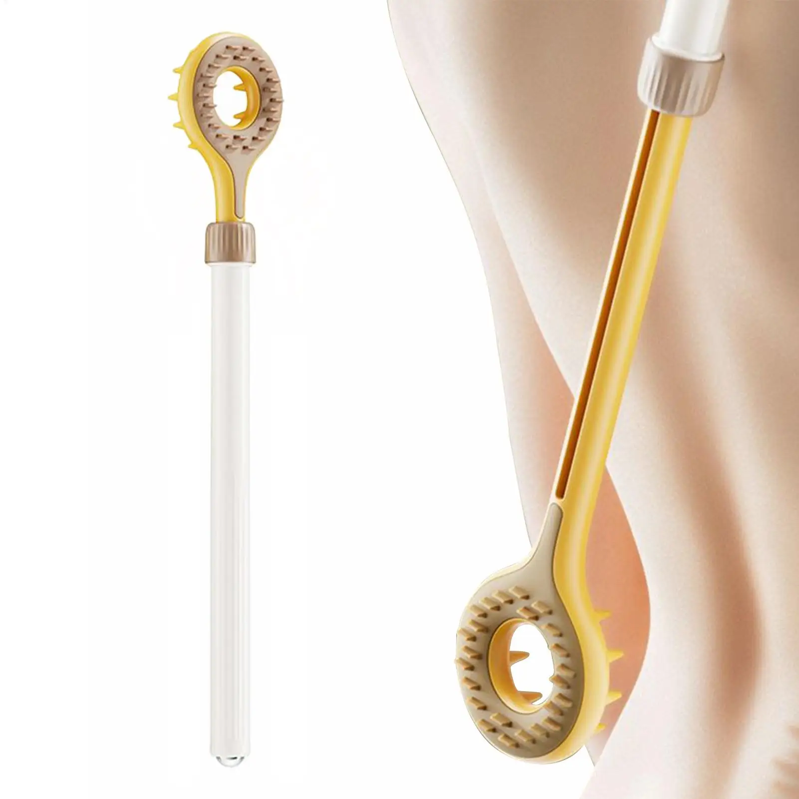 

Дряпки для спины для взрослых, двухсторонняя скрубберная щетка, инструмент для тела, длинный выдвижной инструмент для царапин для душа, шеи, головы, семьи