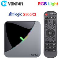 A95X F3 Air RGB Light TV Box Android 9.0 Amlogic S905X3 Smart TV BOX 4GB 64GB 32GB TVBox Dual Wifi 4K 60fps 2G 16GB Media Player